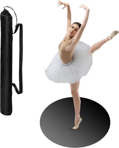 33 Inch Portable Dance Floor Smooth Flooring Ballet Floor Round Vinyl Dance Floor Mat for Home Stage Studios Kids Adults Practice Improve in Saudi Arabia
