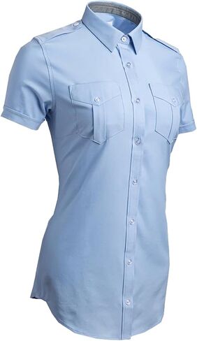 Women's White Label Short Sleeve Pilot Shirt in Saudi Arabia