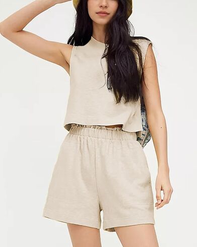 مجموعات صالة للنساء صيف 2 قطعة من القمم بلا أكمام دبابات مطابقة شورتات تجريب مجموعة شاطئية الملابس in Kuwait