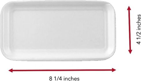 Crafts Foam Trays, White Foam Meat Tray Paint and Ink Mixing Trays Food Tray School Printmaking Trays for DIY Craft 8 1/4" x 4 1/2" (10) in Saudi Arabia