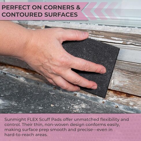 مجموعة وسادات Sunmight Flex Scuff للبيع بالتجزئة، مقاس 4.5 بوصة × 9 بوصة، وسادة رمادية، 80600R، 3 وسادات in Kuwait