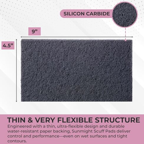 مجموعة وسادات Sunmight Flex Scuff للبيع بالتجزئة، مقاس 4.5 بوصة × 9 بوصة، وسادة رمادية، 80600R، 3 وسادات in Kuwait