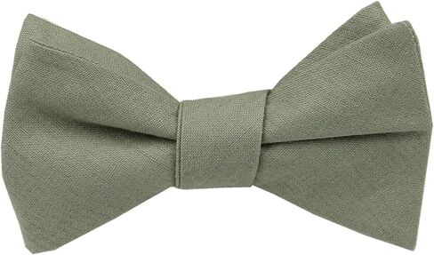 Mens Solid Linen Self Tie Bow Ties - Classic Butterfly Bowties - Wedding Formal Bowtie (Dusty Rose), Large in Saudi Arabia