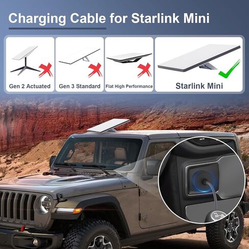 Charlink Mini Cable Car Charger to DC Power Cable 12V - محول إكسسوارات Mini Starlink Mini 24V in Kuwait