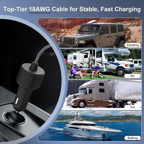 Charlink Mini Cable Car Charger to DC Power Cable 12V - محول إكسسوارات Mini Starlink Mini 24V in Kuwait