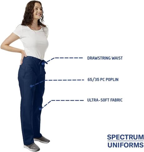 Ultrasoft Classic Scrub Pants Cargo Pants Unisex Drawstring Soft Fabric Medical Professionals- Pack of 2 in Saudi Arabia