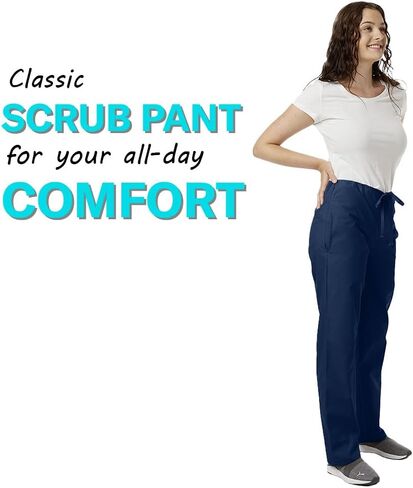 Ultrasoft Classic Scrub Pants Cargo Pants Unisex Drawstring Soft Fabric Medical Professionals- Pack of 2 in Saudi Arabia