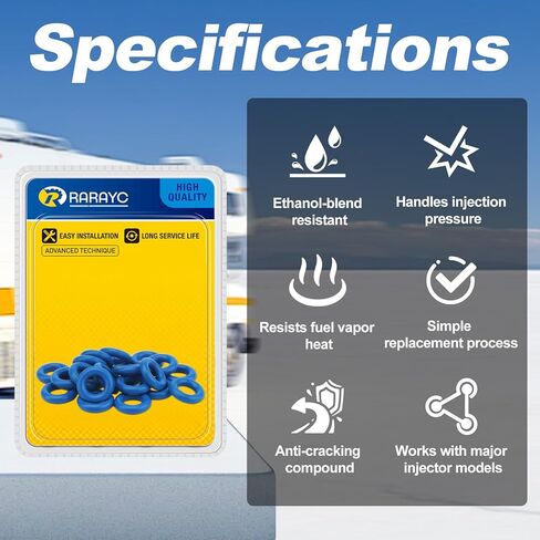 50 PCS FKM Fuel Injector O-Ring Set 7.52mm X 3.53 mm Universal Repair Kit for Various Vehicle Model Blue Compatible with IWP043 IWP063 IWP069 IWP181 0280158233 0280158091 in Saudi Arabia