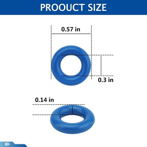 50 PCS FKM Fuel Injector O-Ring Set 7.52mm X 3.53 mm Universal Repair Kit for Various Vehicle Model Blue Compatible with IWP043 IWP063 IWP069 IWP181 0280158233 0280158091 in Saudi Arabia