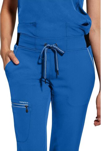 Healing Hands Women Scrub Pants with Rib Knit Waistband, Moisture Wicking, 360° Stretch and Recycled Fibers - 9152 in Saudi Arabia