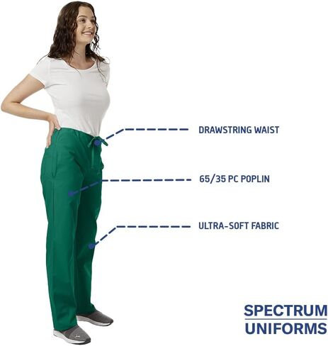 Ultrasoft Classic Scrub Pants Cargo Pants Unisex Drawstring Soft Fabric Medical Professionals- Pack of 2 in Saudi Arabia
