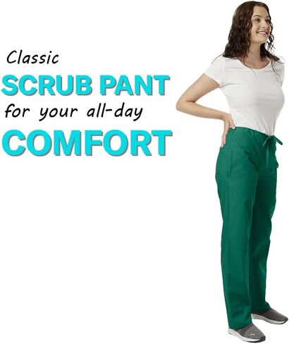 Ultrasoft Classic Scrub Pants Cargo Pants Unisex Drawstring Soft Fabric Medical Professionals- Pack of 2 in Saudi Arabia