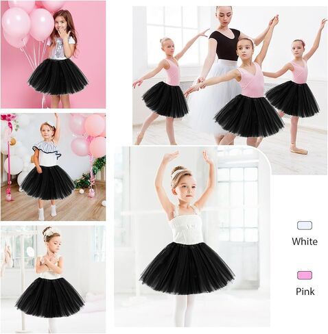 4 طبقات توتو تنورة ، تول تول للفتيات Tulle Fluffy Ballet Dress Skirt Baby Toddler Tutus in Saudi Arabia