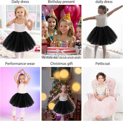 4 طبقات توتو تنورة ، تول تول للفتيات Tulle Fluffy Ballet Dress Skirt Baby Toddler Tutus in Saudi Arabia