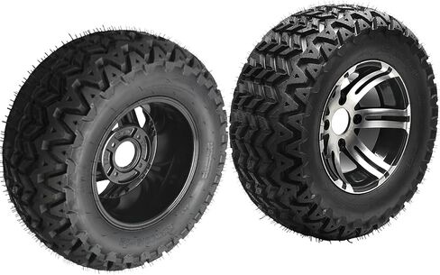 23x10.5-12 Golf Cart ATV Tires and Wheel, 23x10.5x12 Tubeless Tire with 12" Aluminum Rim – 6 Ply Tubeless, 4 Bolt Pattern, for ATV UTV Go Kart Lawn Mower Turf Golf Cart 4 Wheelers (Set of 1) in Kuwait