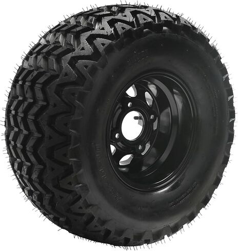 23x11-10 Golf Cart Tire with 10" Aluminum Rim Wheel – 4 Ply Tubeless, 4 Bolt Pattern, All Terrain Tires, for ATV UTV Go Kart Turf Trail Lawn Mower 4 Wheelers Utility Vehicles (Set of 1) in Kuwait