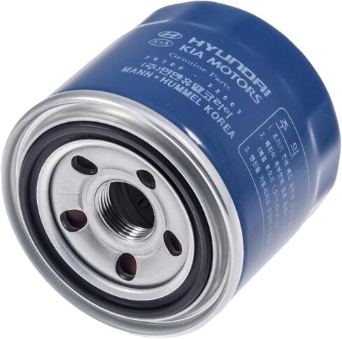Genuine OEM For Hyundai/Kia Oil Filter 26300-35505- 26300-35504 & Plug Gasket (1) (1) in Kuwait