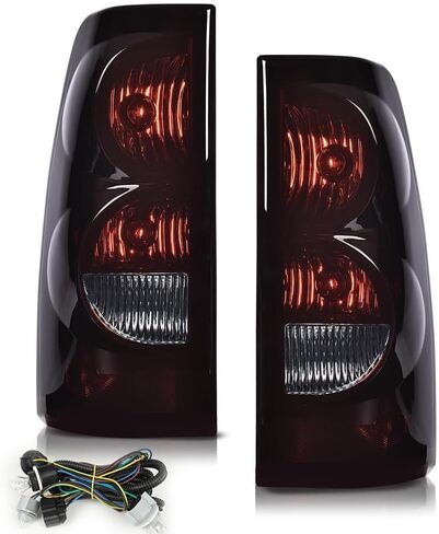 G-PLUS Tail Lights w/Wiring Harness Compatible with Chevy Silverado 1500 2500 3500 2003 2004 2005 2006 19169017 19169018 luces traseras, faros traseros Rear Tail Lamp Left &RightAssembly in Kuwait