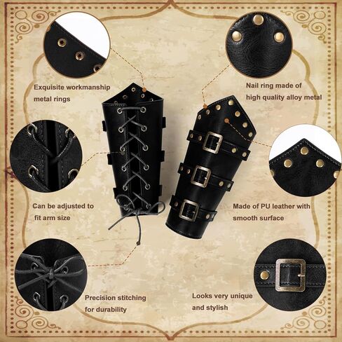 3pcs إكسسوارات عصر النهضة - حزام عصر النهضة الفايكينغ ، وحقائب من القرون الوسطى والجلود لجميع القديسين in Kuwait