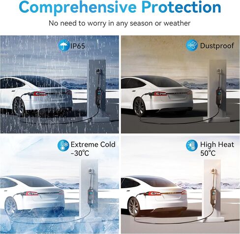 Khons Level 1 EV Charger 16amp 120V Charger Electric Charger مع محطة شحن داخلية/خارجية من كابلات 16 قدم in Kuwait
