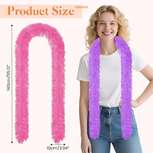 48Pcs/24Set 4.6ft Feather Boas and Heart Sunglasses, Fluffy Feather Rimless Glasses Party Favors for Wedding in Saudi Arabia