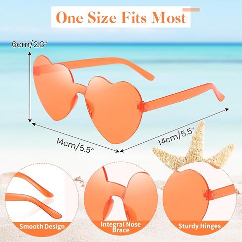 48Pcs/24Set 4.6ft Feather Boas and Heart Sunglasses, Fluffy Feather Rimless Glasses Party Favors for Wedding in Saudi Arabia