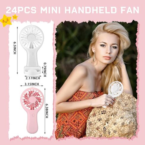 Woanger 60 Pack Mini Handheld Fan Bulk USB Electric Fan with Data Cable and Mounting Base Rechargeable3 Speed Hand Held Fan Personal Travel Fan Desk Fan Small Electric Fan Summer Travel Gift in Saudi Arabia
