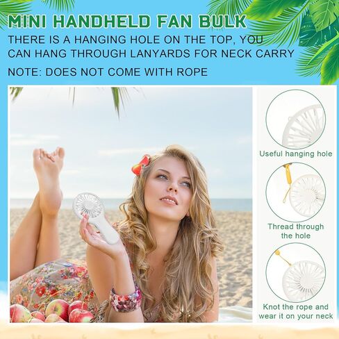 Woanger 60 Pack Mini Handheld Fan Bulk USB Electric Fan with Data Cable and Mounting Base Rechargeable3 Speed Hand Held Fan Personal Travel Fan Desk Fan Small Electric Fan Summer Travel Gift in Saudi Arabia