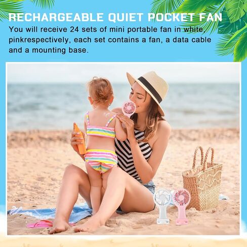 Woanger 60 Pack Mini Handheld Fan Bulk USB Electric Fan with Data Cable and Mounting Base Rechargeable3 Speed Hand Held Fan Personal Travel Fan Desk Fan Small Electric Fan Summer Travel Gift in Saudi Arabia