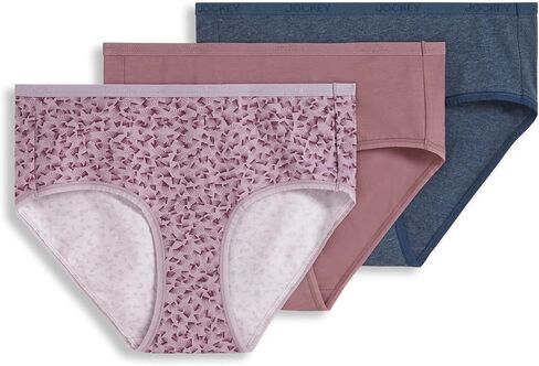 Jockey Women Women Intelder Cotton Stretch Logo Hipster - 3 Pack in Kuwait