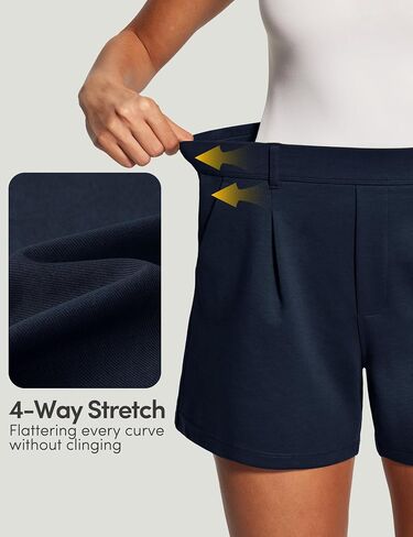 IUGA Womens Dress Shorts for Women High Waisted Trouser Summer Business Womens Dressy Casual Pleated Wide Leg Shorts in Kuwait