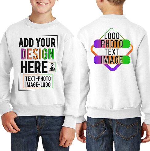TEEAMORE Custom Youth Sweatshirt - Personalized Sweatshirt For Boys & Girls in Kuwait