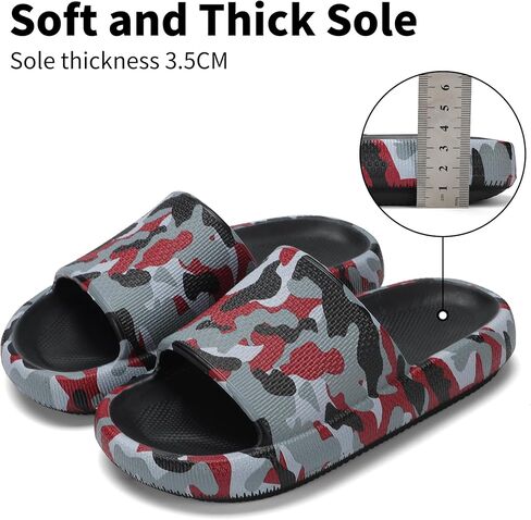 Boys and Girls Cloud Wide Slides for Kids – Non-Slip Summer Slippers Lightweight Beach, Pool, and Indoor Shower Sandals in Kuwait