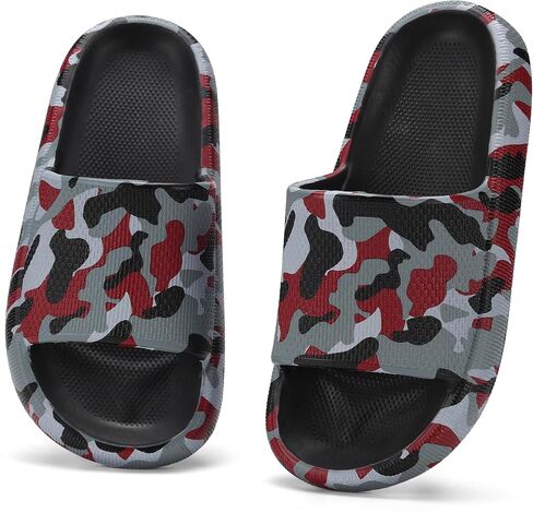 Boys and Girls Cloud Wide Slides for Kids – Non-Slip Summer Slippers Lightweight Beach, Pool, and Indoor Shower Sandals in Kuwait