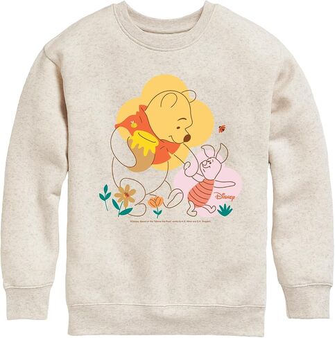 Disney Winnie The Pooh - Piglet and Pooh Go On a Journey - Toddler and Youth Crewneck Fleece Sweatshirt in Saudi Arabia