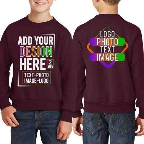 TEEAMORE Custom Youth Sweatshirt - Personalized Sweatshirt For Boys & Girls in Kuwait