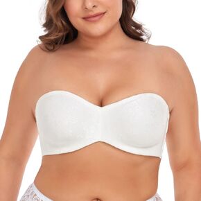 TELIMUSSTO Women's Unlined Strapless Bra Underwire Minimizer Plus Size Seamless Multiway Bra in Saudi Arabia