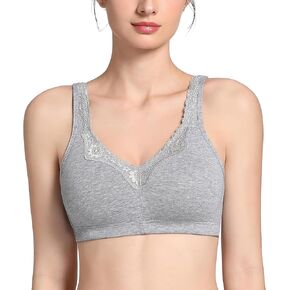 Lemorosy Women's Plus Size Non Padded Cotton Minimizer Wireless Everyday Comfort Bra in Kuwait