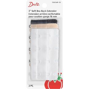 Dritz Prym 3 "Soft Back Bra Extender ، White ، Beige ، Black 3 Count in Kuwait