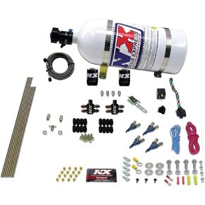 Nitrous Express-4 Cyl Gasoline efi Nitrous Kit (50-250HP) w/10 lb bottion (80004EFI-10) in Kuwait