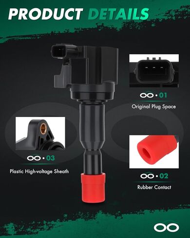 SCITOO 4 ignition coils + 4 iridium Spark Plugs,for Honda Fit 1.5L 2007-2008 UF581 IGC0053 C1578 in Kuwait