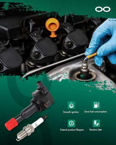 SCITOO 4 ignition coils + 4 iridium Spark Plugs,for Honda Fit 1.5L 2007-2008 UF581 IGC0053 C1578 in Kuwait