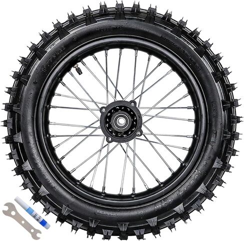 90/100-14 Rear Wheel for Dirt Bike – 1.85 x 14" Rim, Tube-Type Tire – 15mm Bearing, Fits 70cc 90cc 110cc 125cc 150cc 160cc Dirt Pit Bike, Monkey Bike, Scooter, Offroad Motorcycle in Kuwait