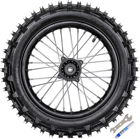 90/100-14 Rear Wheel for Dirt Bike – 1.85 x 14" Rim, Tube-Type Tire – 15mm Bearing, Fits 70cc 90cc 110cc 125cc 150cc 160cc Dirt Pit Bike, Monkey Bike, Scooter, Offroad Motorcycle in Kuwait