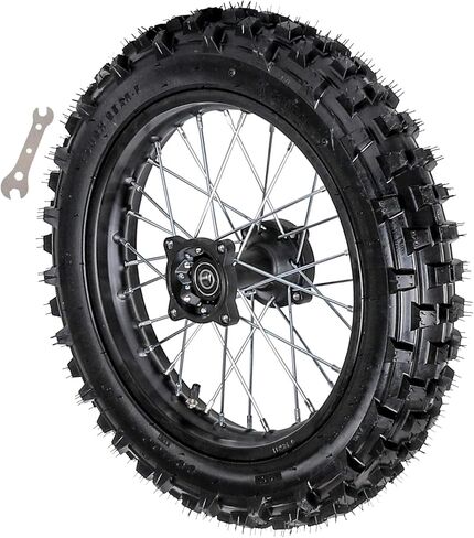 90/100-14 Rear Wheel for Dirt Bike – 1.85 x 14" Rim, Tube-Type Tire – 15mm Bearing, Fits 70cc 90cc 110cc 125cc 150cc 160cc Dirt Pit Bike, Monkey Bike, Scooter, Offroad Motorcycle in Kuwait