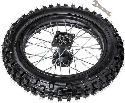 90/100-14 Rear Wheel for Dirt Bike – 1.85 x 14" Rim, Tube-Type Tire – 15mm Bearing, Fits 70cc 90cc 110cc 125cc 150cc 160cc Dirt Pit Bike, Monkey Bike, Scooter, Offroad Motorcycle in Kuwait