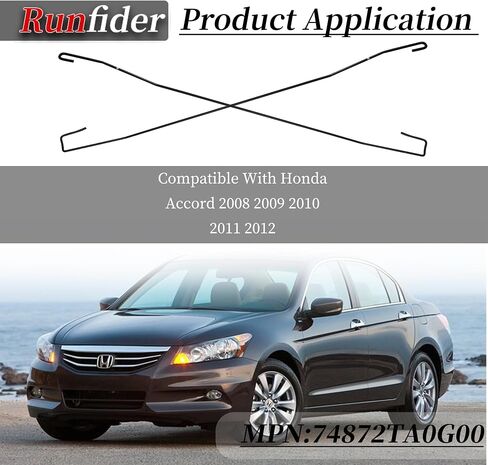 2PCS LH&RH Trunk Rear Lid Torsion Spring Fit for Honda Accord 2008 2009 2010 2011 2012 Replace 74872TA0A00 74872TA0G00 in Kuwait