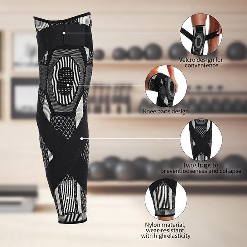 Full Leg Compression Leg Cover With Knee Protection, Women's Basketball, Running, Cycling Sports&Single Leg Sleeves in Saudi Arabia