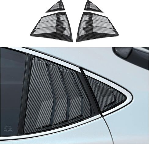 Rear Side Window Louvers Fit for Toyota Camry 9th Gen 2024 2025, Racing Style Sport ABS Air Vent Scoop Shades Cover Trim Blinds, Exterior Accessories, 2 PCS (Glossy Black) in Kuwait