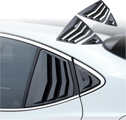 Rear Side Window Louvers Fit for Toyota Camry 9th Gen 2024 2025, Racing Style Sport ABS Air Vent Scoop Shades Cover Trim Blinds, Exterior Accessories, 2 PCS (Glossy Black) in Kuwait
